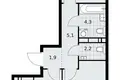 2 room apartment 51 m² Kommunarka, Russia