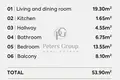 Mieszkanie 1 pokój 53 m² Becici, Czarnogóra