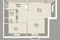 2 room apartment 49 m² Minsk, Belarus