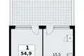 Mieszkanie 1 pokój 55 m² Kommunarka, Rosja