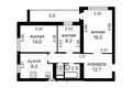 Mieszkanie 3 pokoi 64 m² Mińsk, Białoruś