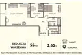Apartamento 3 habitaciones 56 m² Varsovia, Polonia