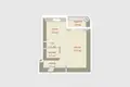 1 room apartment 40 m² Lyasny, Belarus