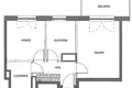 2 room apartment 44 m² in Warsaw, Poland