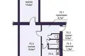 2 room apartment 44 m² Urechcha, Belarus