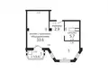 1 bedroom apartment 44 m² Minsk, Belarus