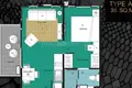 Apartamento 1 habitacion 36 m² Sakhu, Tailandia
