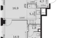 Appartement 2 chambres 53 m² Moscou, Russie