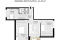 Квартира 3 комнаты 63 м² Таураге, Литва