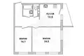 Apartamento 2 habitaciones 63 m² Muchaviecki sielski Saviet, Belarús