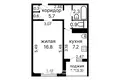 Квартира 1 комната 34 м² Минск, Беларусь