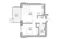 Квартира 2 комнаты 55 м² Рига, Латвия