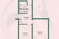 2 room apartment 45 m² Minsk, Belarus