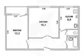 Mieszkanie 2 pokoi 47 m² Kobryń, Białoruś
