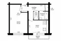 1 room apartment 32 m² Minsk, Belarus
