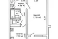 1 room apartment 33 m² Minsk, Belarus