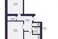 Wohnung 2 zimmer 58 m² Soligorsk, Belarus