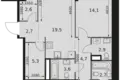 Квартира 3 комнаты 87 м² Москва, Россия