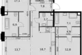 Apartamento 3 habitaciones 97 m² Moscú, Rusia