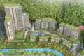 Wohnkomplex New residence with a swimming pool and green areas close to a highway, Istanbul, Turkey