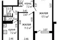 Wohnung 2 zimmer 47 m² Minsk, Belarus