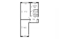 2 bedroom apartment 47 m² Minsk, Belarus