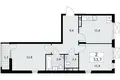Appartement 2 chambres 54 m² Troïtsk, Russie