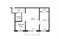 Apartamento 2 habitaciones 46 m² Minsk, Belarús