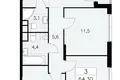 Квартира 3 комнаты 64 м² Москва, Россия