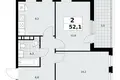 Квартира 2 комнаты 52 м² район Коммунарка, Россия