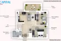 Квартира 2 комнаты 52 м² Вильнюс, Литва