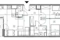 2 bedroom apartment 59 m² Warsaw, Poland
