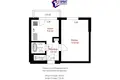 Apartamento 1 habitación 36 m² Fanipal, Belarús