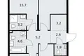 Apartamento 3 habitaciones 82 m² Kommunarka, Rusia