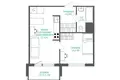 2 room apartment 38 m² Kopishche, Belarus
