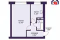 1 room apartment 26 m² Minsk, Belarus