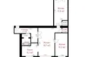 3 room apartment 61 m² Minsk, Belarus