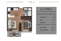 1 bedroom apartment 36 m² Mediterranean Region, Turkey