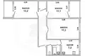 Apartamento 3 habitaciones 63 m² Muchaviecki sielski Saviet, Belarús