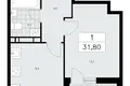 Квартира 1 комната 32 м² район Коммунарка, Россия