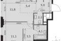 Apartamento 2 habitaciones 43 m² Moscú, Rusia