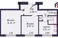 2 room apartment 39 m² Minsk, Belarus