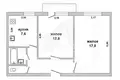 Wohnung 2 zimmer 49 m² Malaryta, Belarus