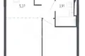 Mieszkanie 2 pokoi 35 m² Mytiszczi, Rosja