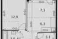 1 room apartment 40 m² Moscow, Russia