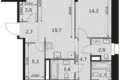 Appartement 3 chambres 87 m² Moscou, Russie
