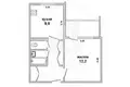 Apartamento 1 habitación 32 m² Kobriny, Belarús