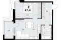 Mieszkanie 2 pokoi 47 m² Kommunarka, Rosja