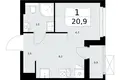 1 room apartment 21 m² Kommunarka, Russia