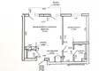 2 room apartment 56 m² Minsk, Belarus